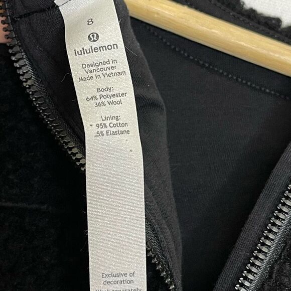 Lululemon Wool Whenever Sherpa Crew Pullover Sweater (Black) - 8 - Picture 7 of 12